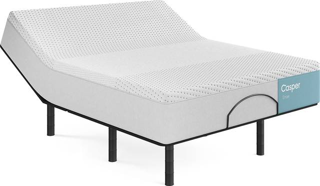 Casper Snow 2.0 Queen Mattress with Head Up Only Base - Thumbnail - Image 1