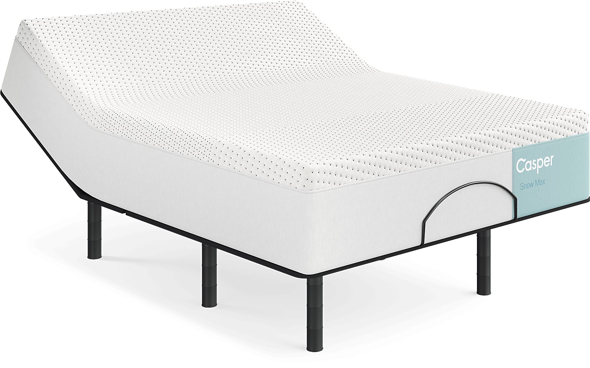 Casper Snow Max Queen Mattress with Head Up Only Base - Image 1