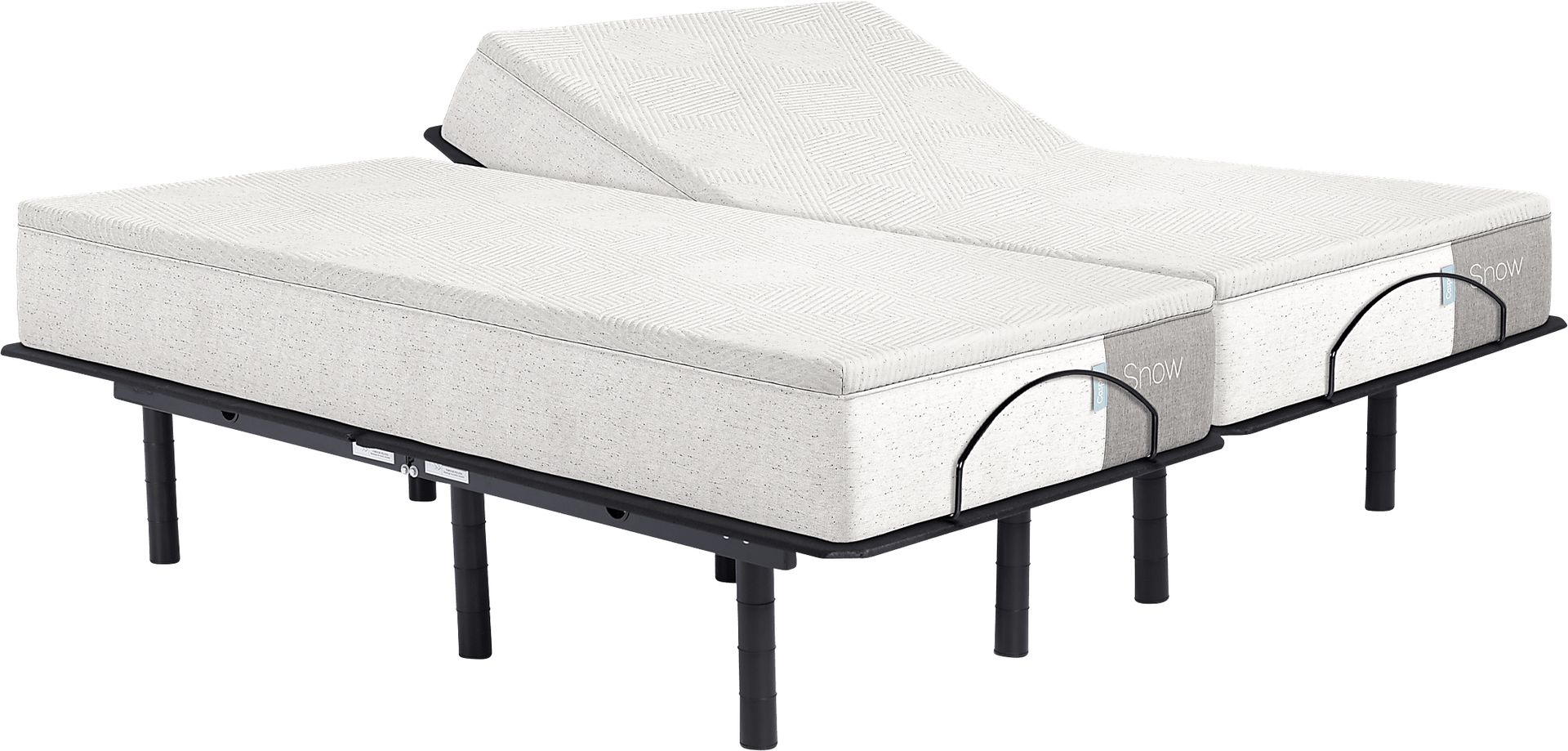 Casper Snow Split King Mattress with Head Up Only Base - Image 1