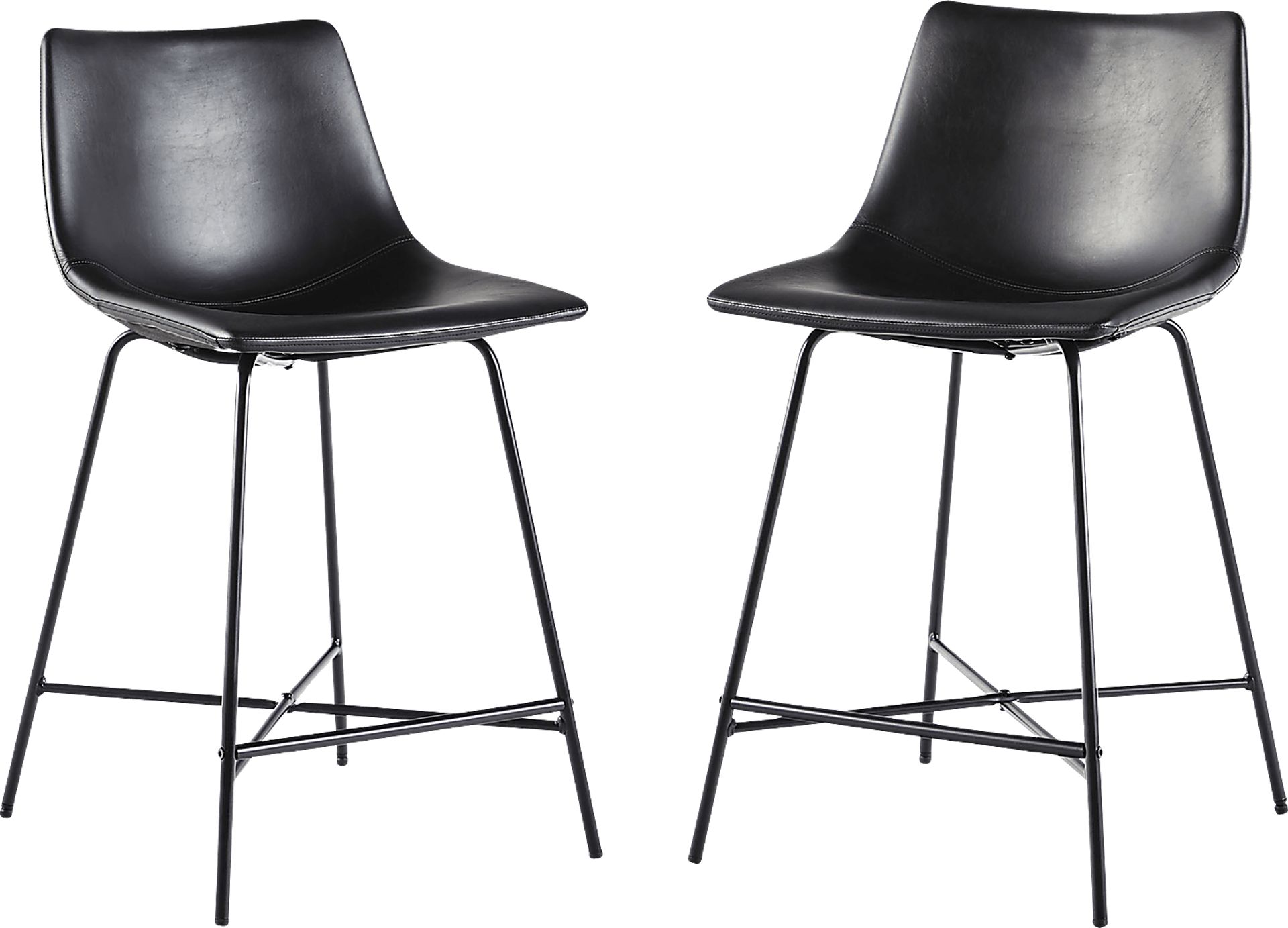 Cassamia Black Barstool, Set of 2 - Image 1