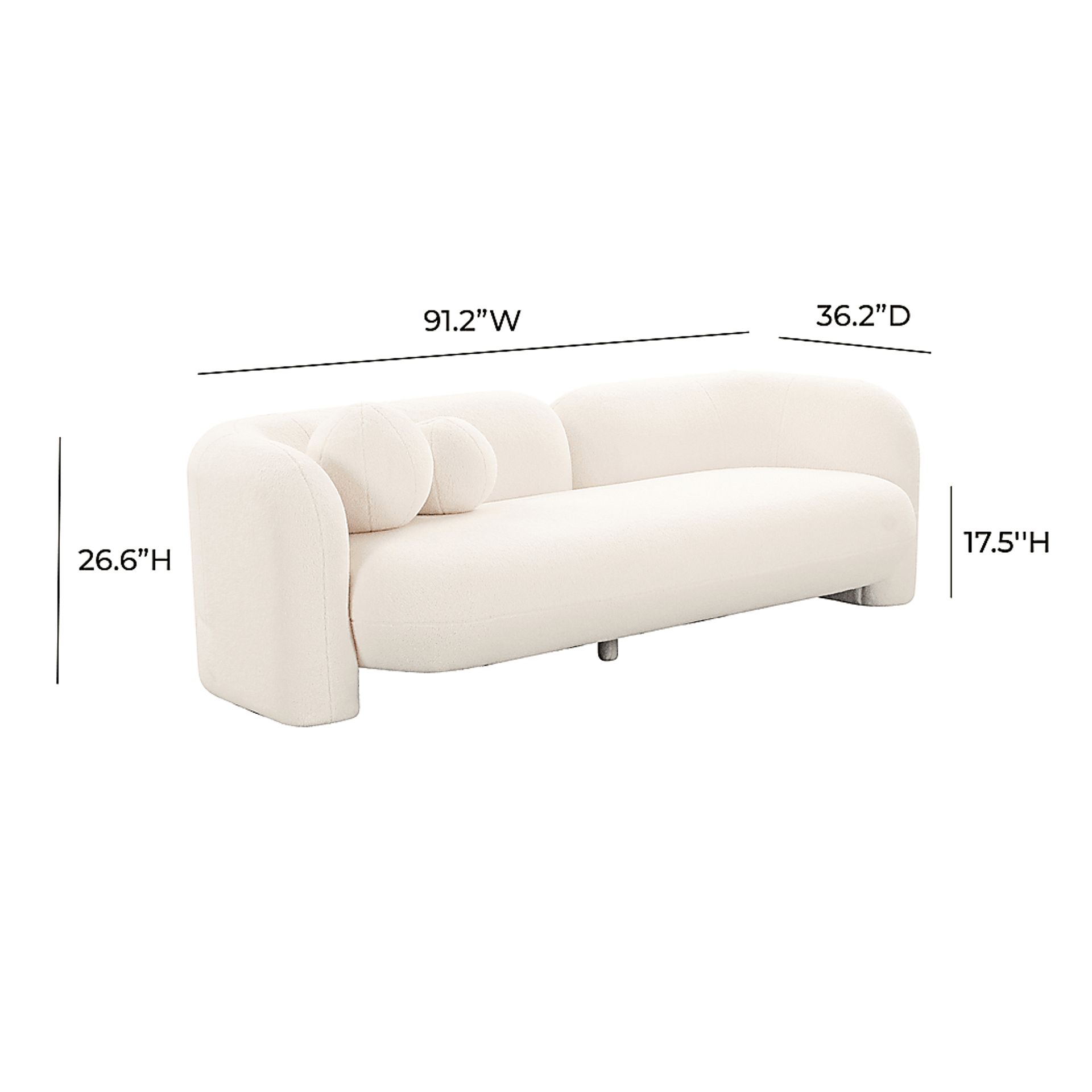 Casselwood Cream Sofa - Image 6