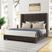 Cassertio Brown 3 Pc King Upholstered Bed