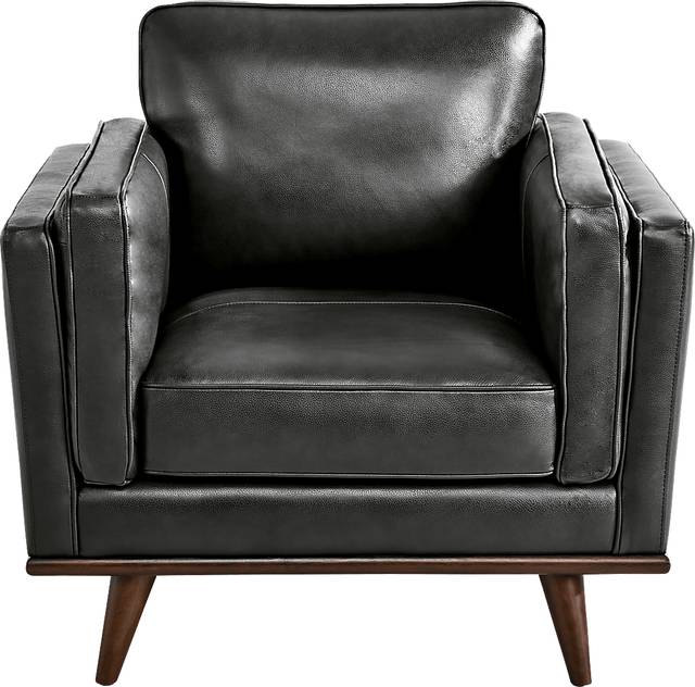 Cassina Court Black Leather Chair - Thumbnail - Image 2