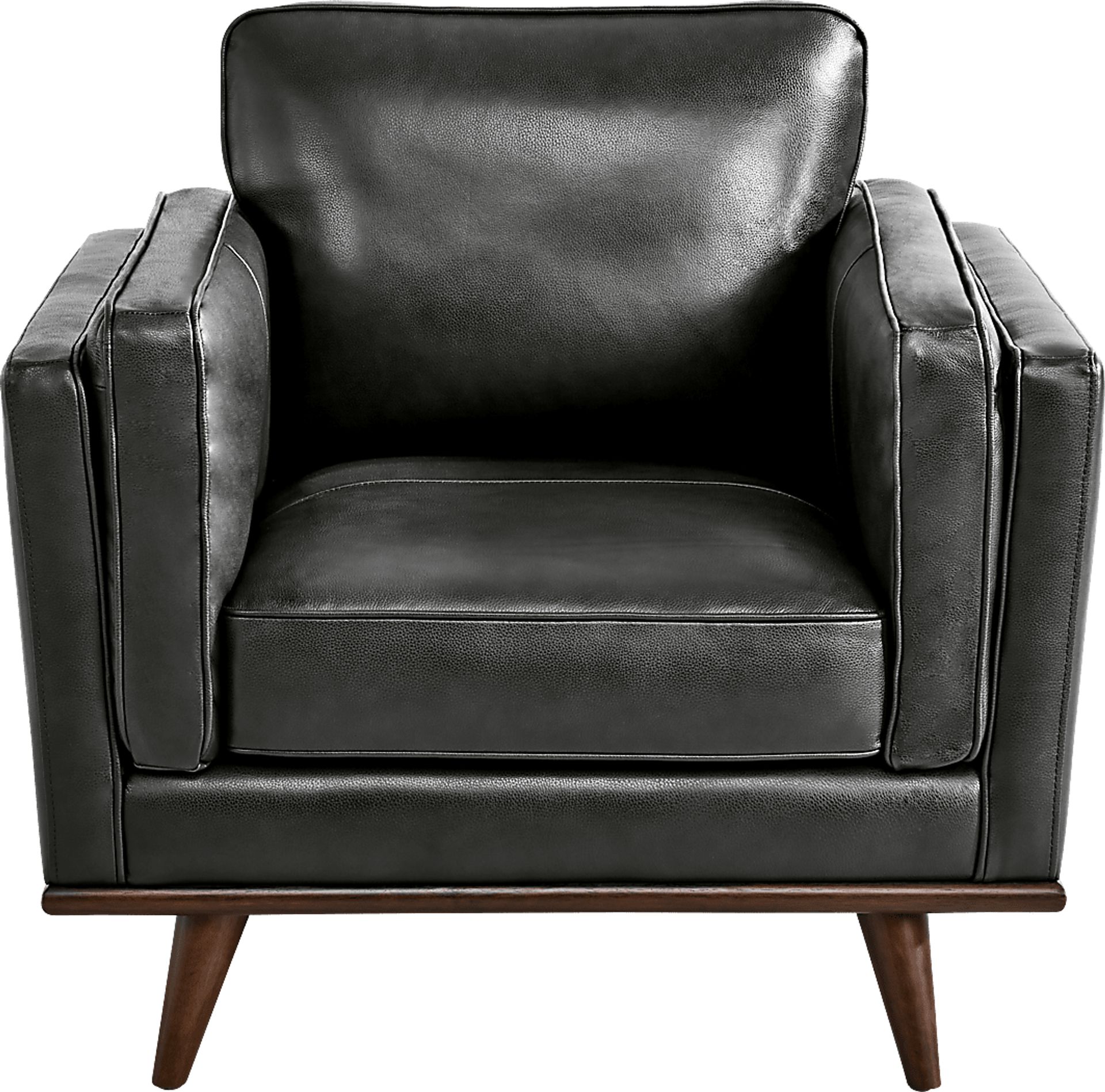 Cassina Court Black Leather 6 Pc Living Room - Image 6