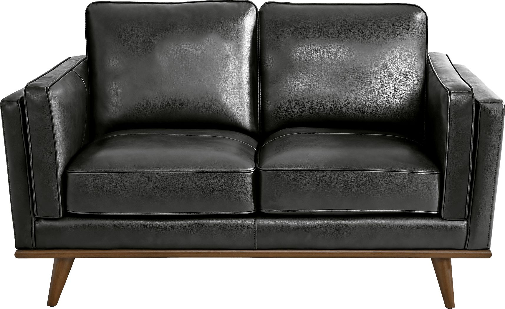 Cassina Court Black Leather Loveseat | Rooms to Go