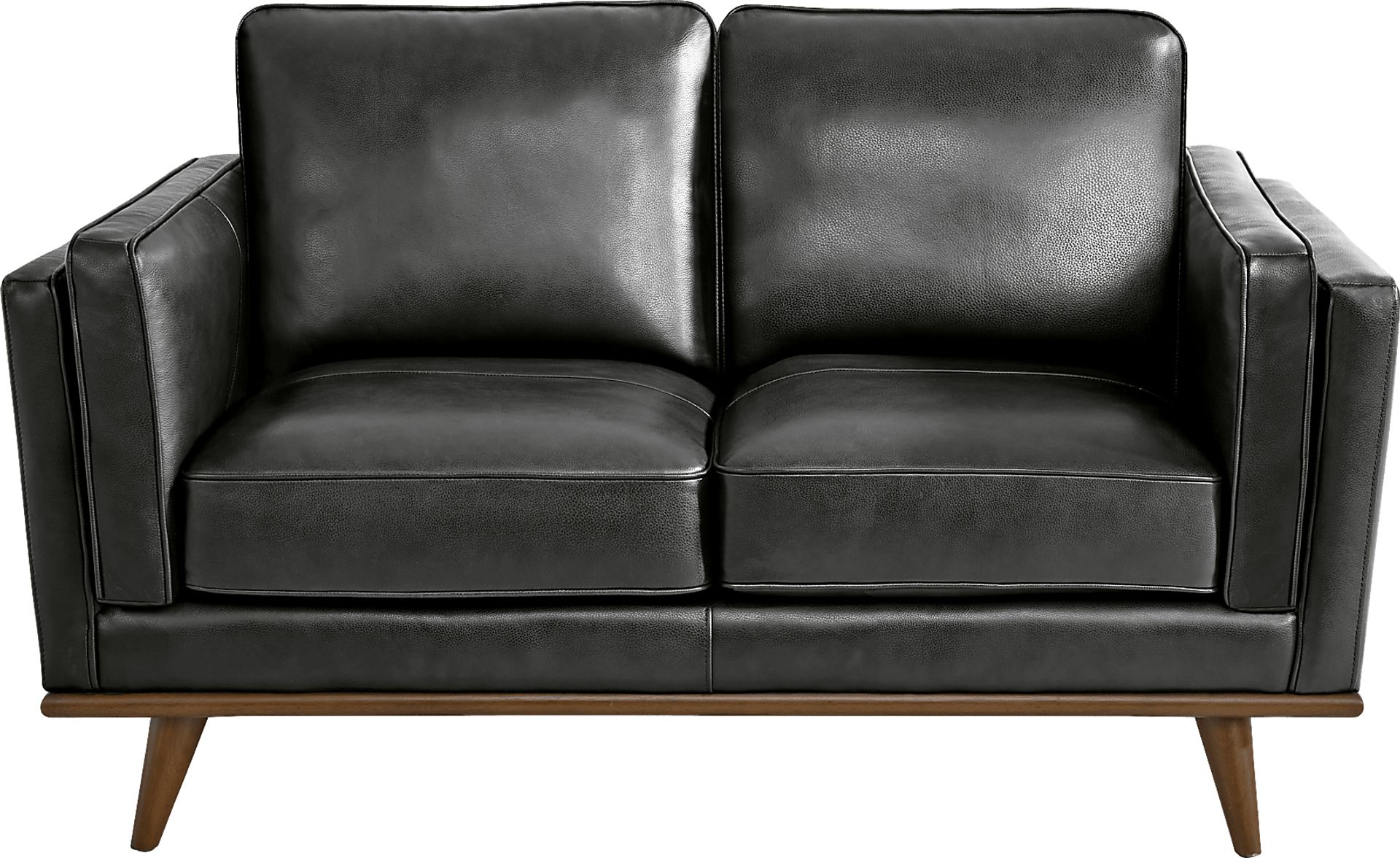 Cassina Court Black Leather 6 Pc Living Room - Image 4
