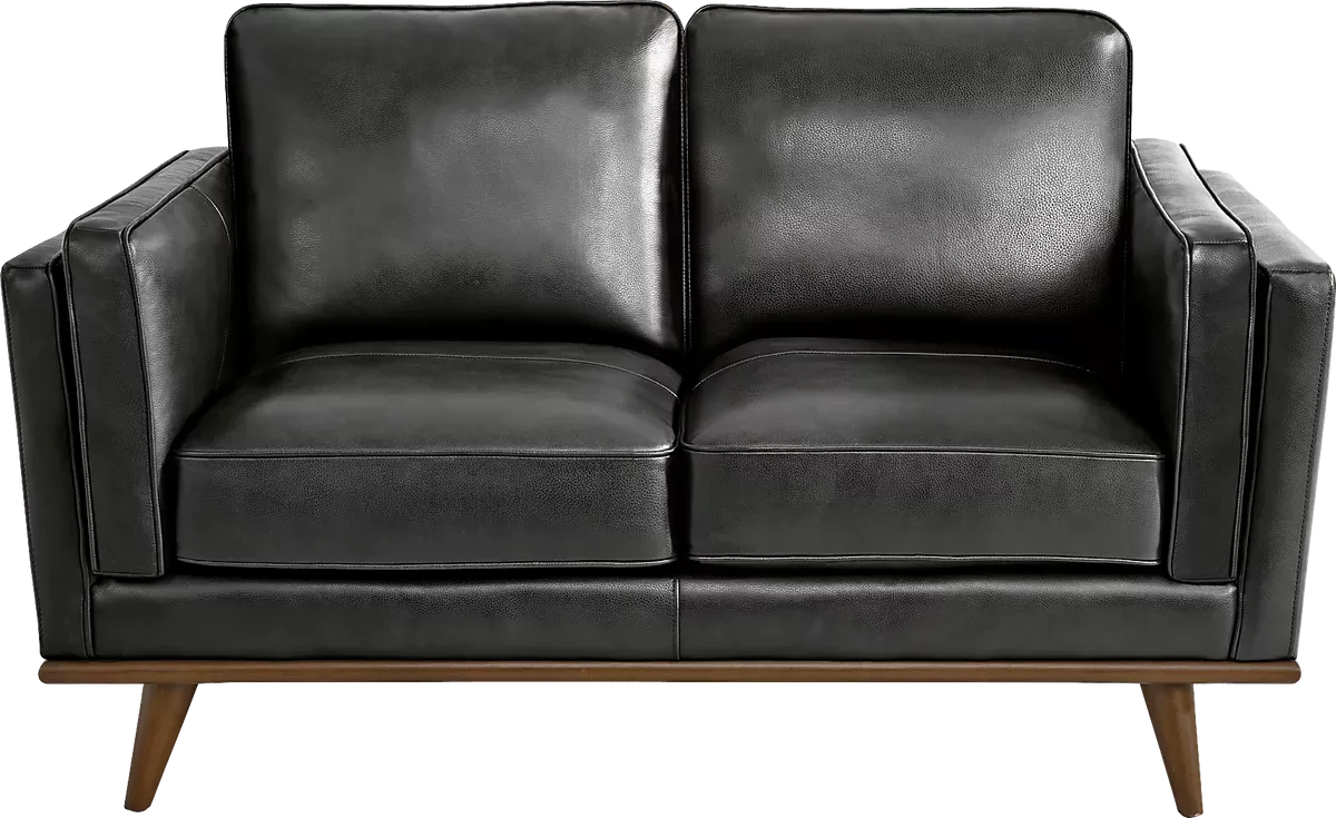 ajaco◇Cassina　East By EastwestJASMIN1 Cassina Court Black Leather Chair | Rooms to Go