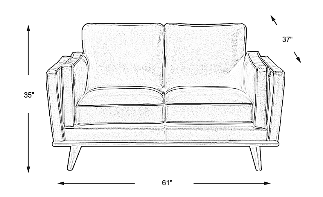 Cassina Court Leather Loveseat