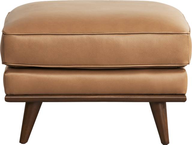 Cassina Court Caramel Leather Ottoman - Thumbnail - Image 1
