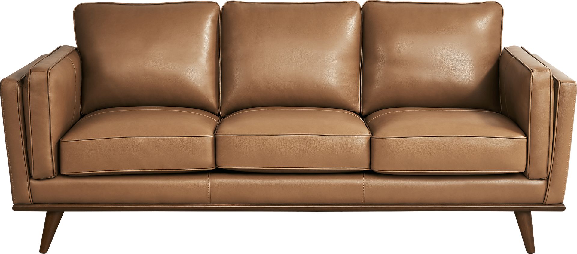 Cassina Court Caramel Leather Sofa - Image 1