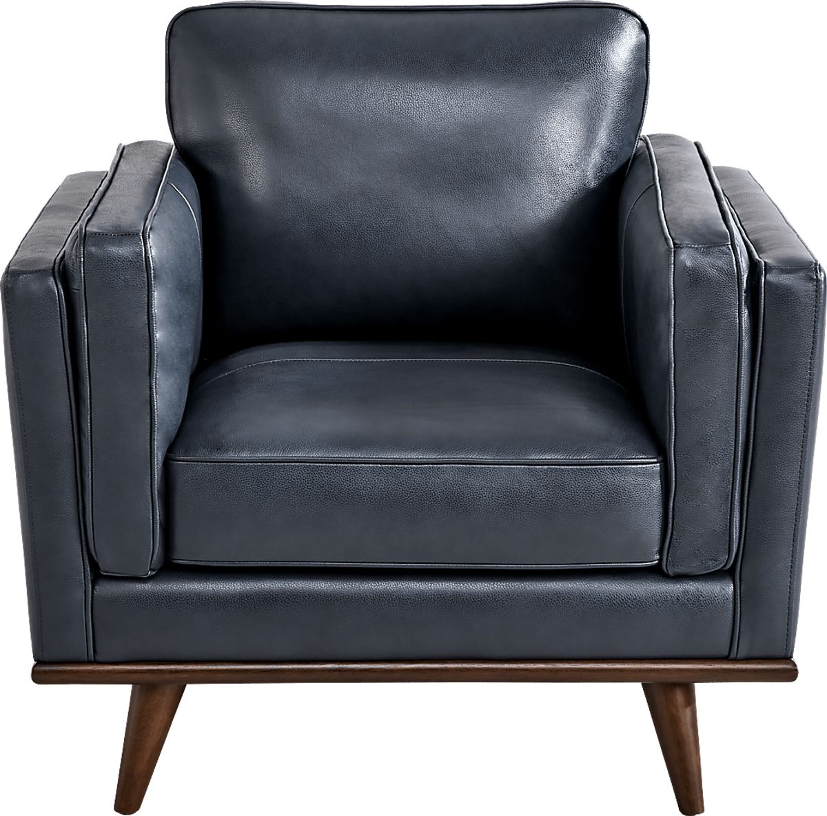 Cassina Court Navy Blue Leather Chair | Rooms to Go