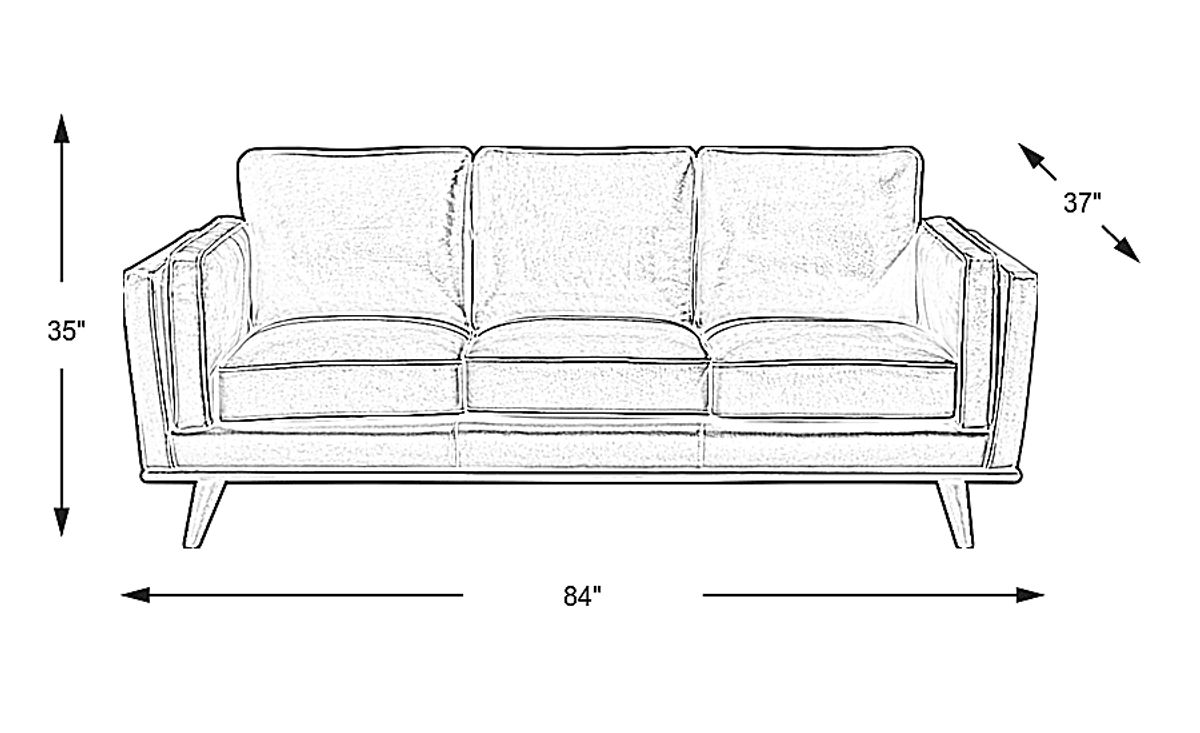 Cassina Court Navy Blue Leather Sofa | Rooms to Go