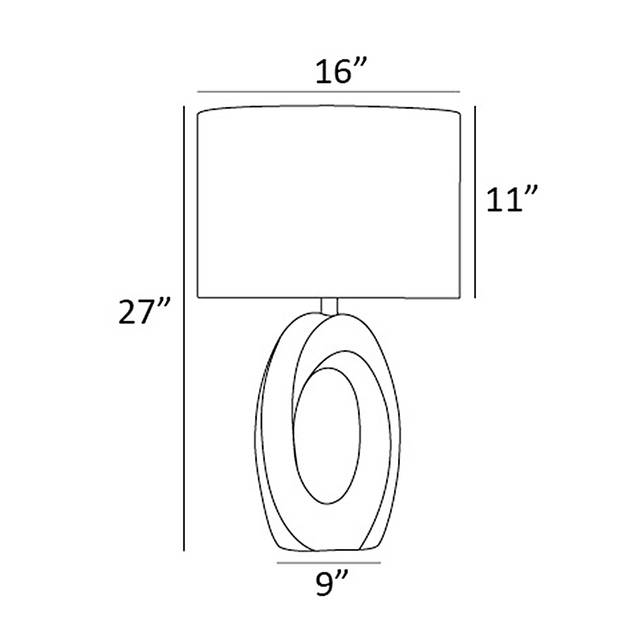 Cassington White Table Lamp - Thumbnail - Image 4