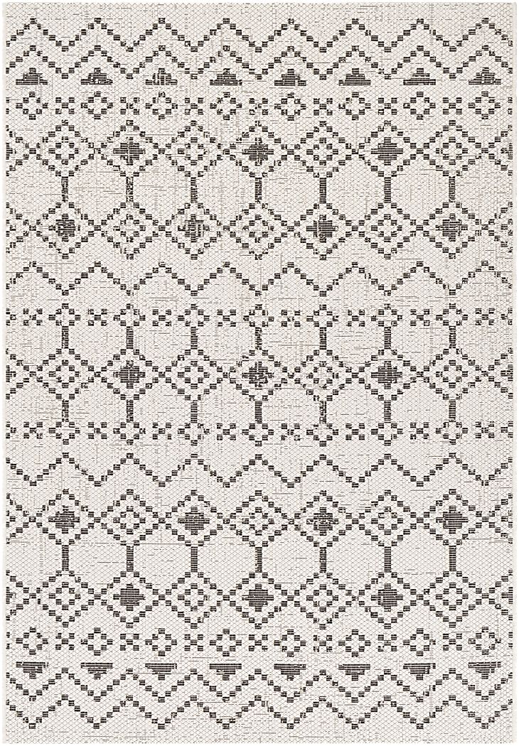 Castell White 7'10 x 10'2 Indoor/Outdoor Rug