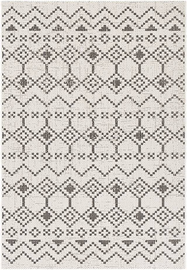 Castell White 7'10 x 10'2 Indoor/Outdoor Rug - Thumbnail - Image 1
