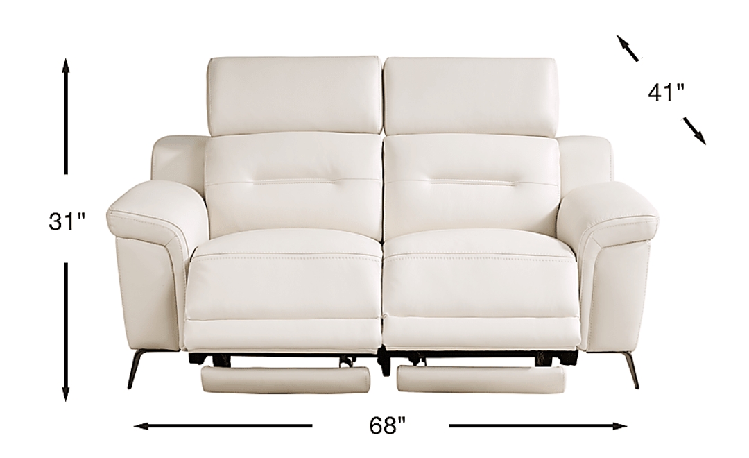 Castella Leather Dual Power Reclining Loveseat