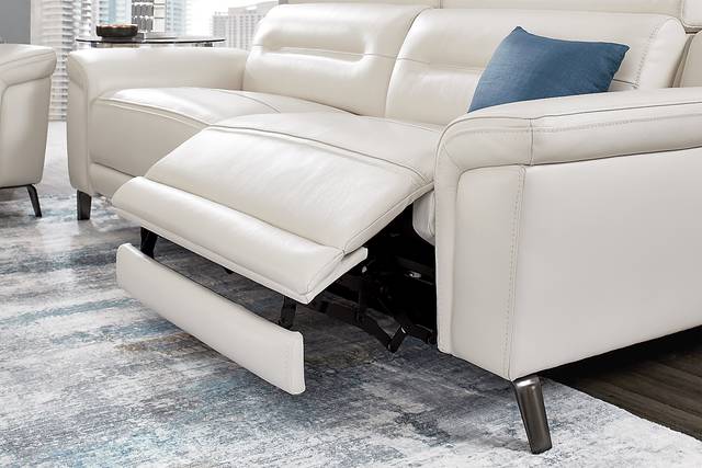 Castella Ivory Leather 5 Pc Living Room with Dual Power Reclining Sofa - Thumbnail - Image 8