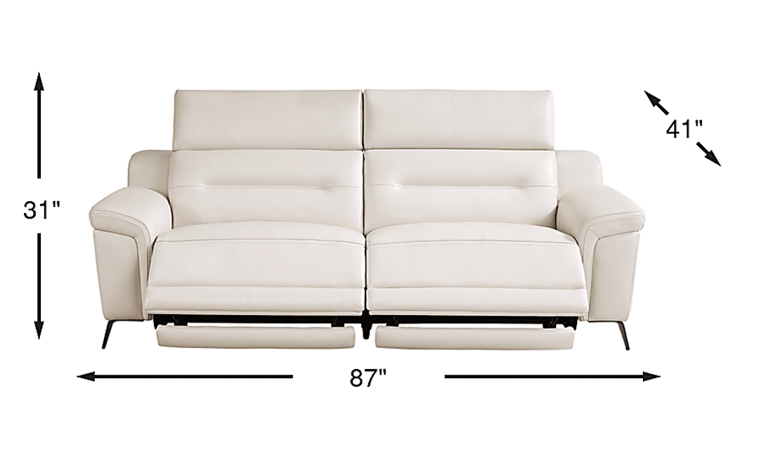 Castella Leather Dual Power Reclining Sofa