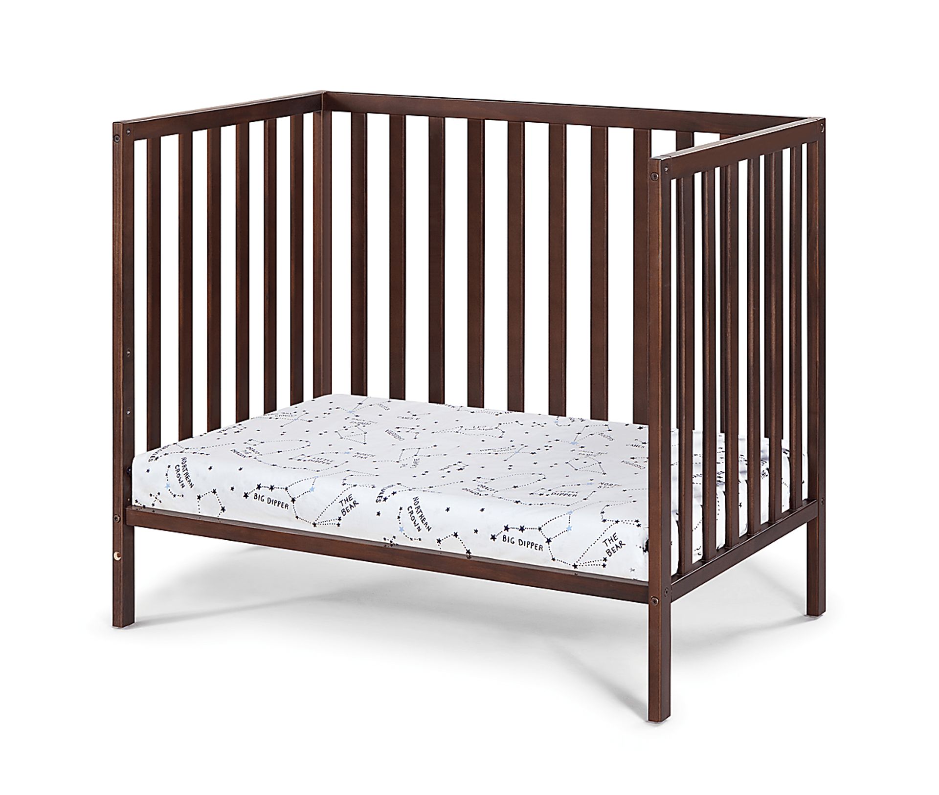 Castellon Brown Mini Crib with Mattress Pad - Image 2