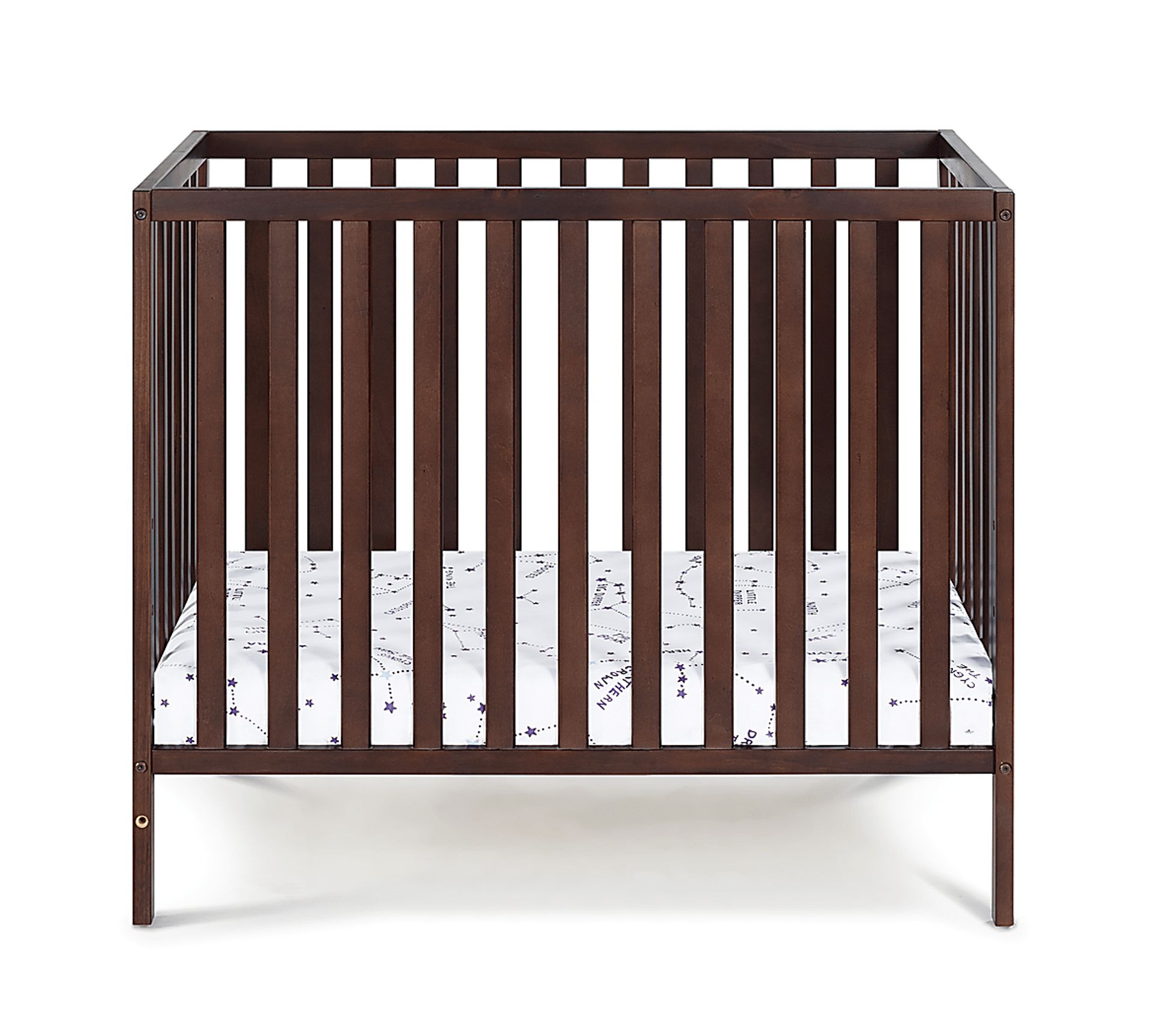 Castellon Brown Mini Crib with Mattress Pad - Image 3