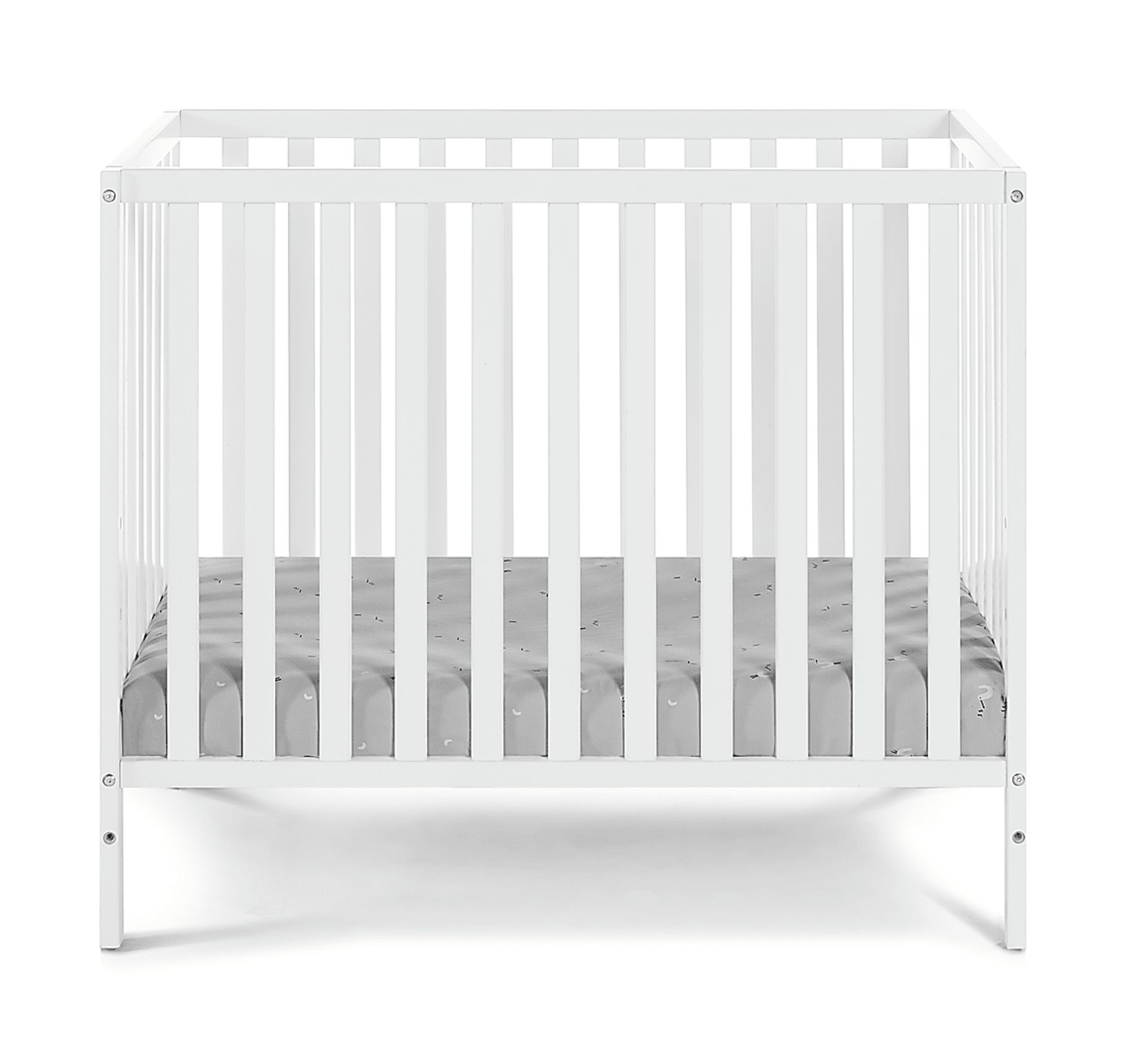 Castellon White Mini Crib with Mattress Pad - Image 4