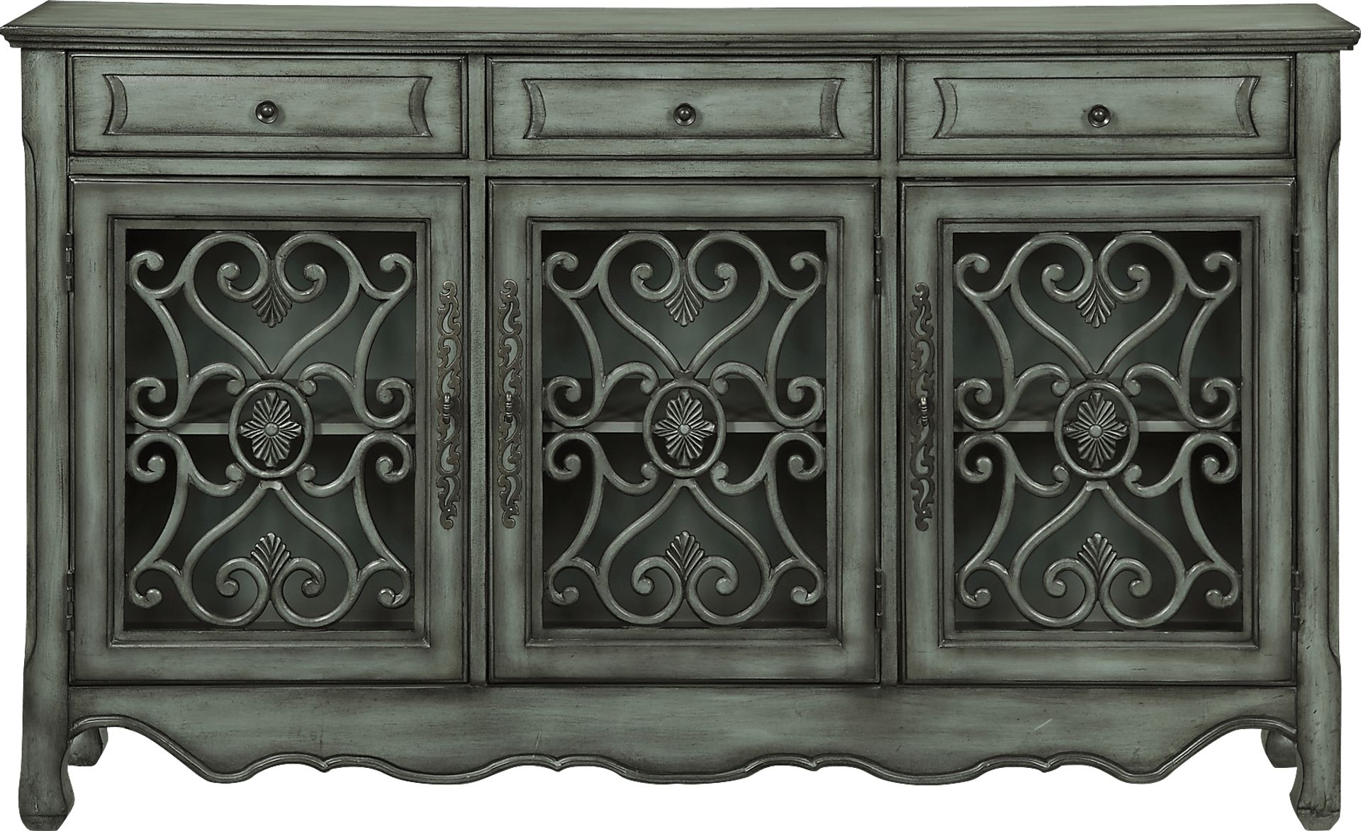 Castlehayne Green Credenza - Image 2