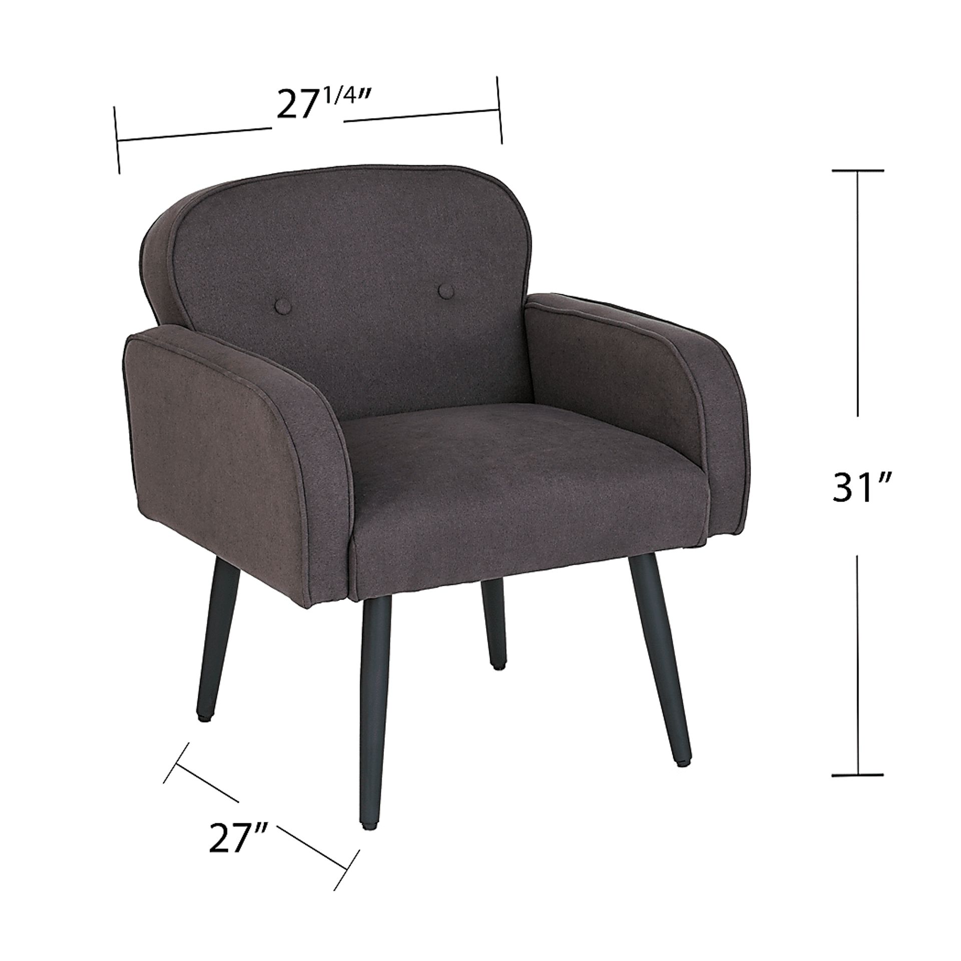 Castlemain Charcoal Accent Chair - Image 5
