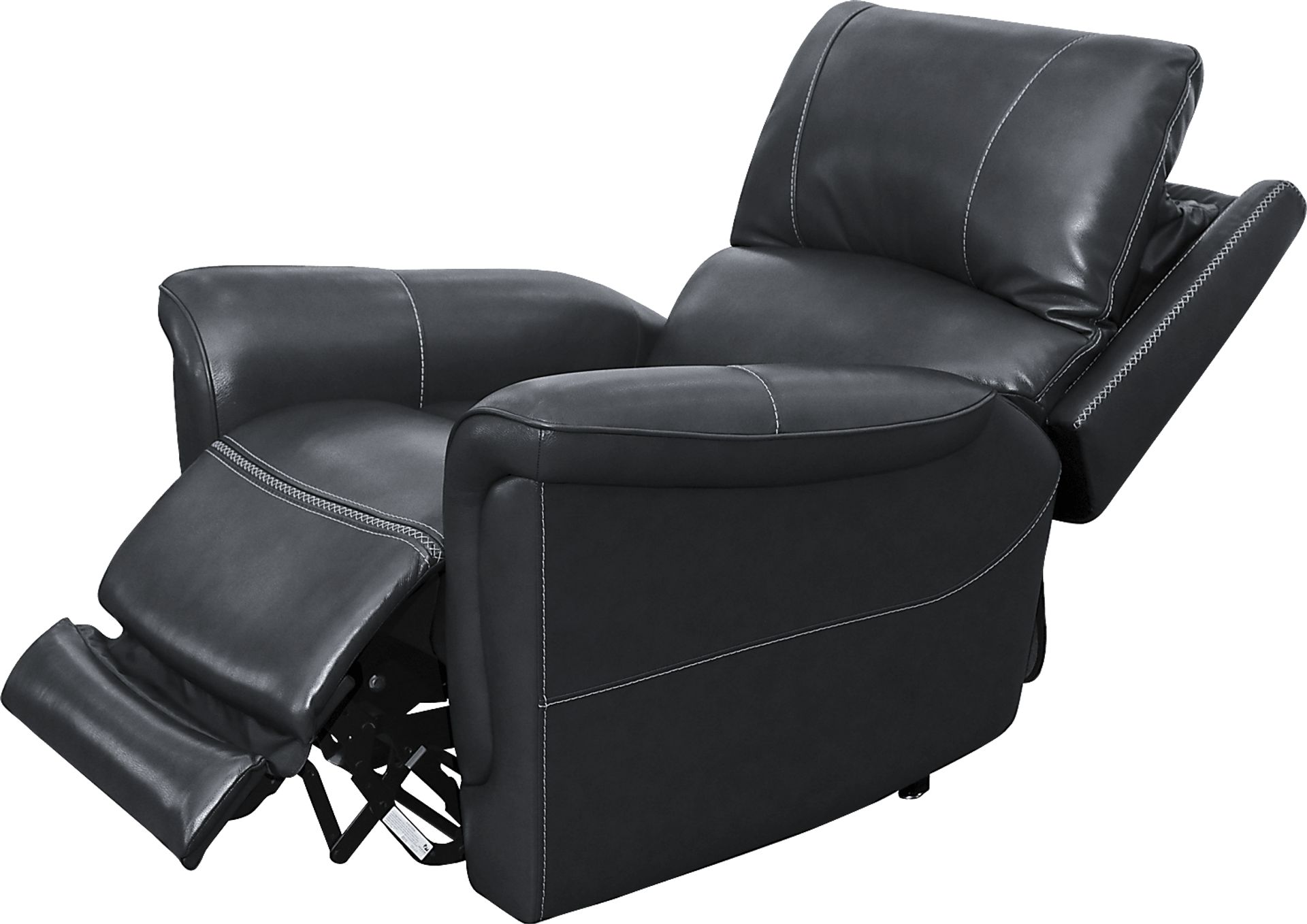 Castmore Black Triple Power Leather Recliner - Image 3