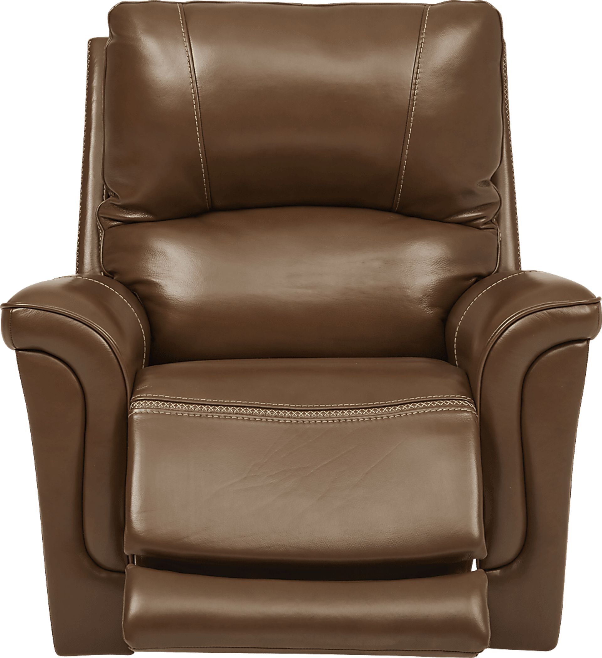 Castmore Brown Triple Power Leather Recliner - Image 2