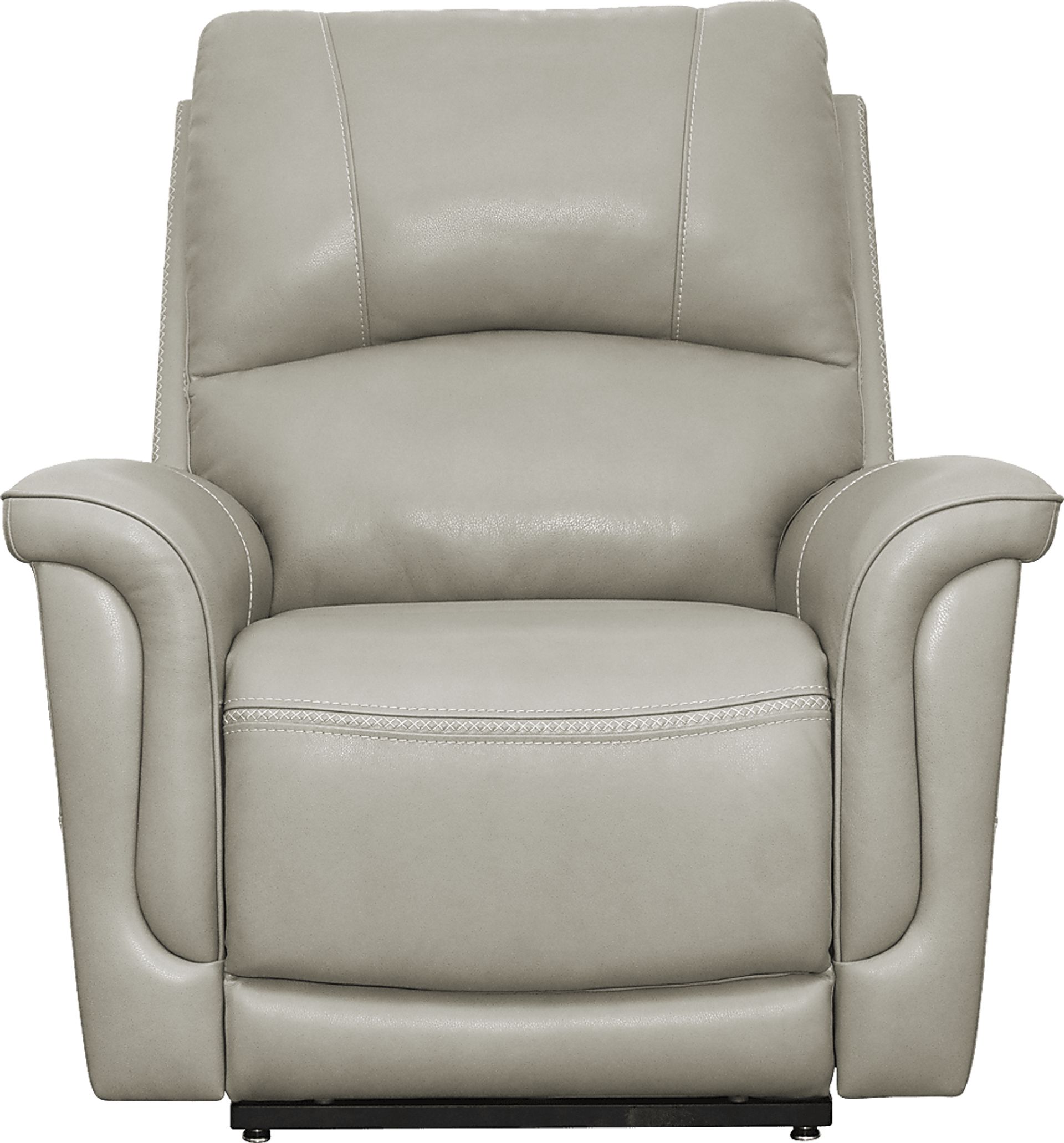 Castmore Gray Triple Power Leather Recliner - Image 2