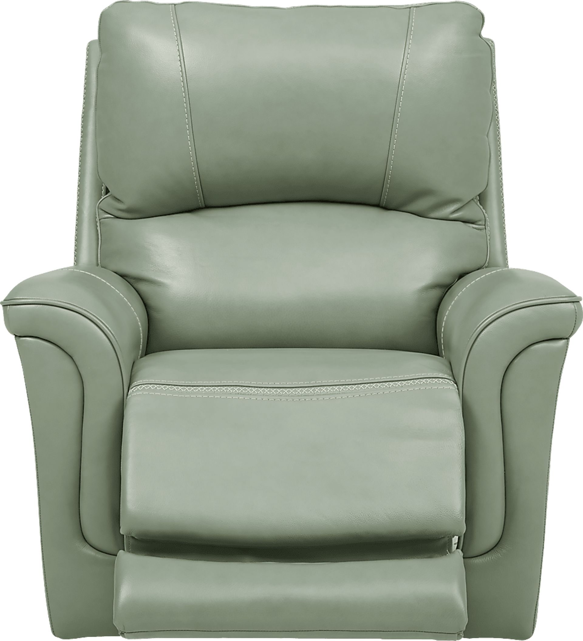 Castmore Green Triple Power Leather Recliner - Image 2
