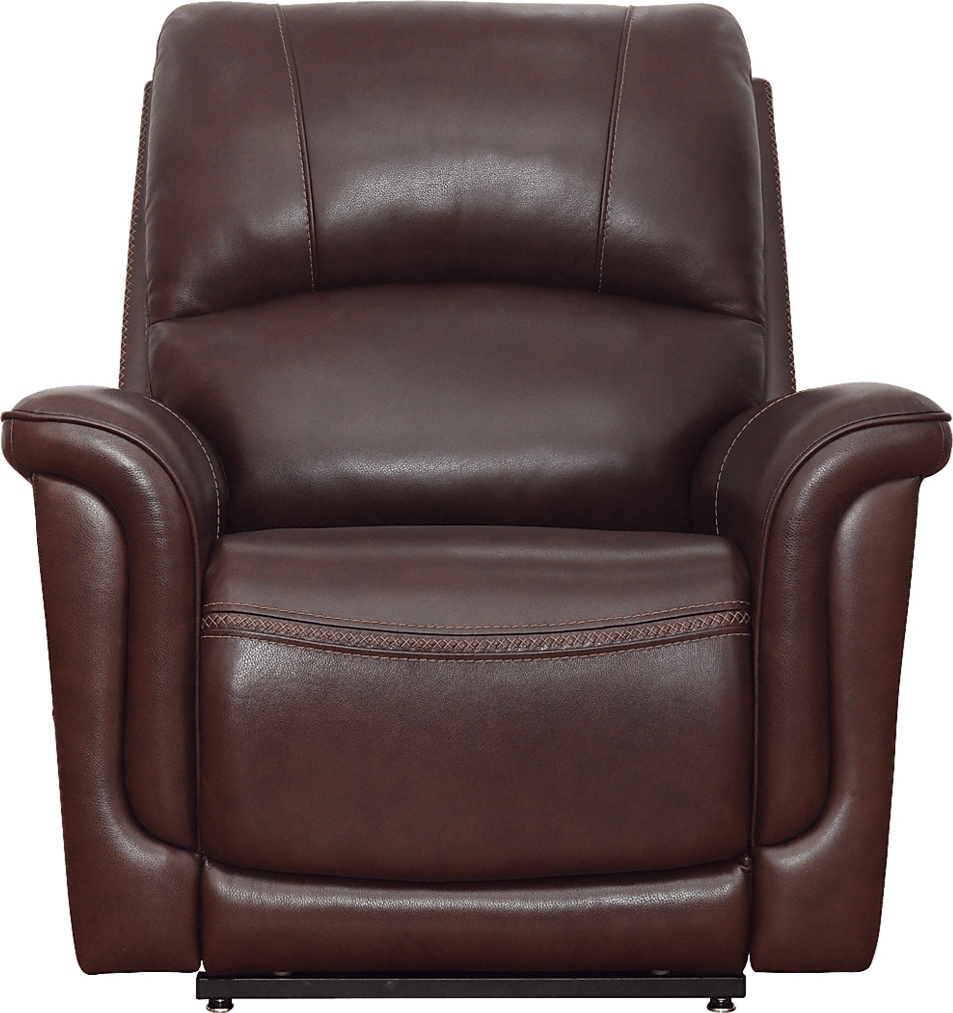 Castmore II Brown Leather Triple Power Lift Recliner - Image 2