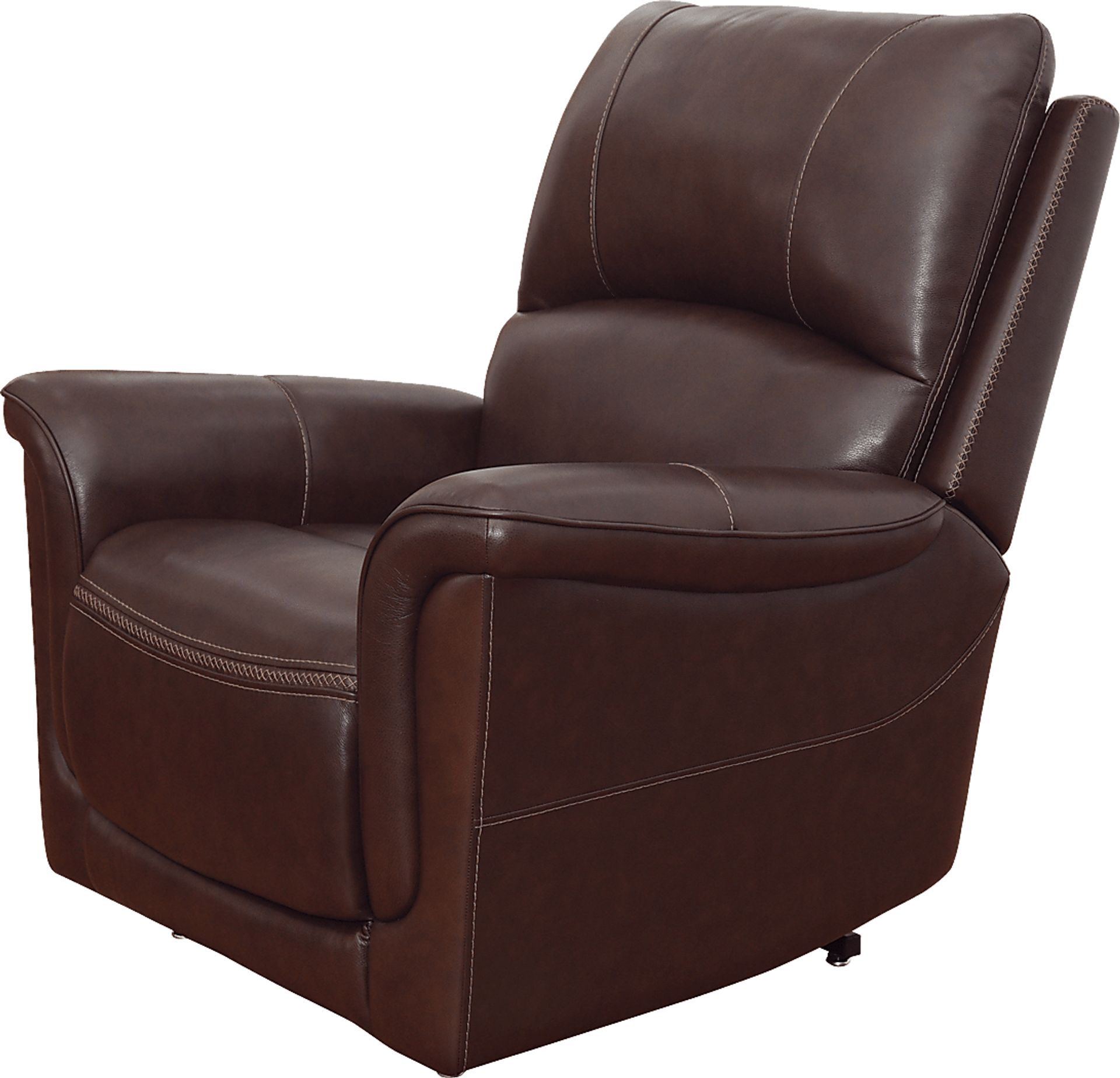 Castmore II Brown Leather Triple Power Lift Recliner - Image 3