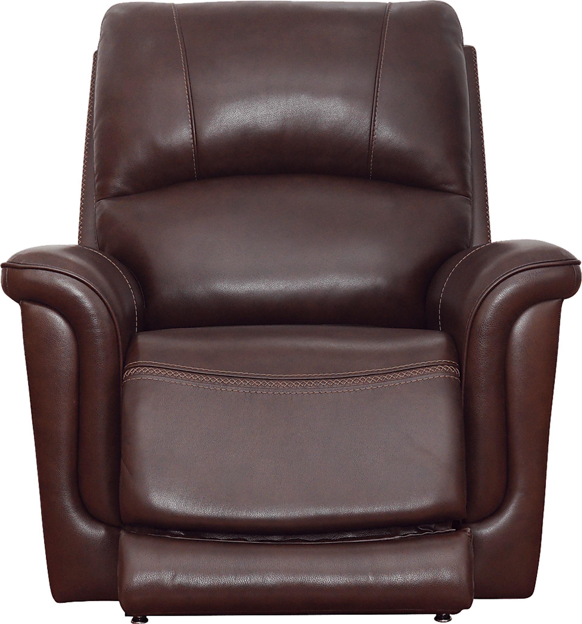Castmore II Brown Leather Triple Power Lift Recliner - Image 4