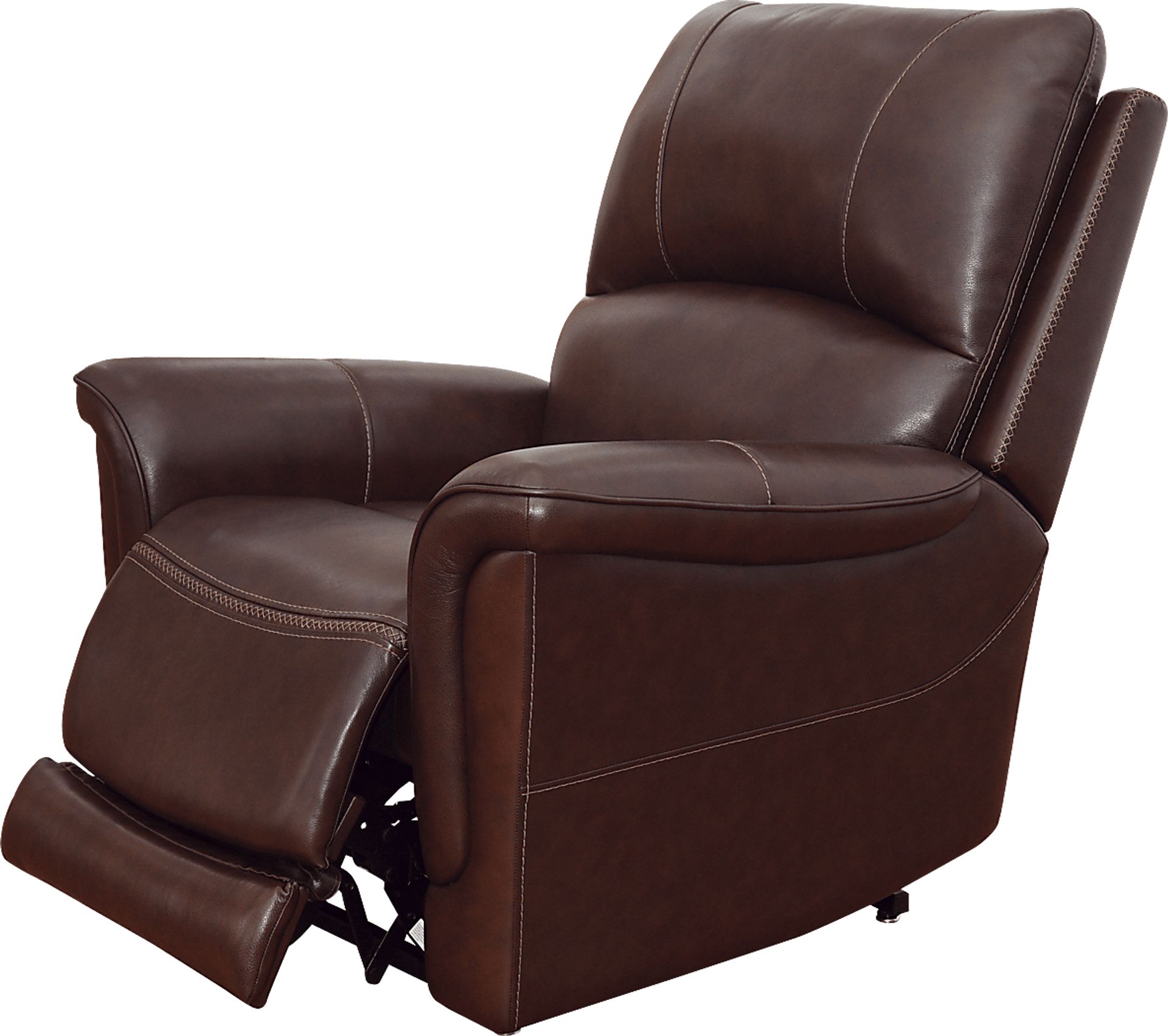 Castmore II Brown Leather Triple Power Lift Recliner - Image 1