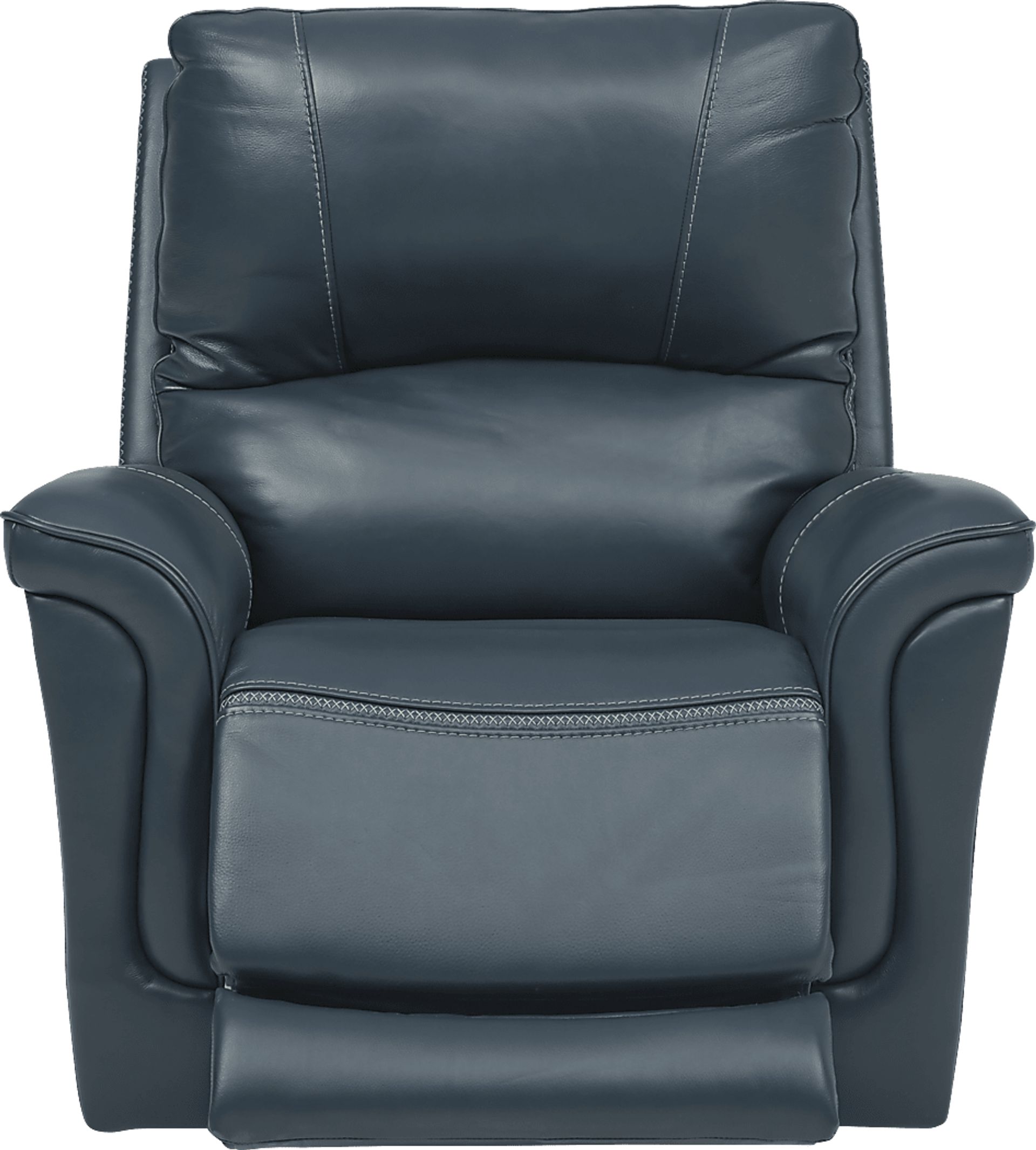 Castmore Navy Triple Power Leather Recliner - Image 2