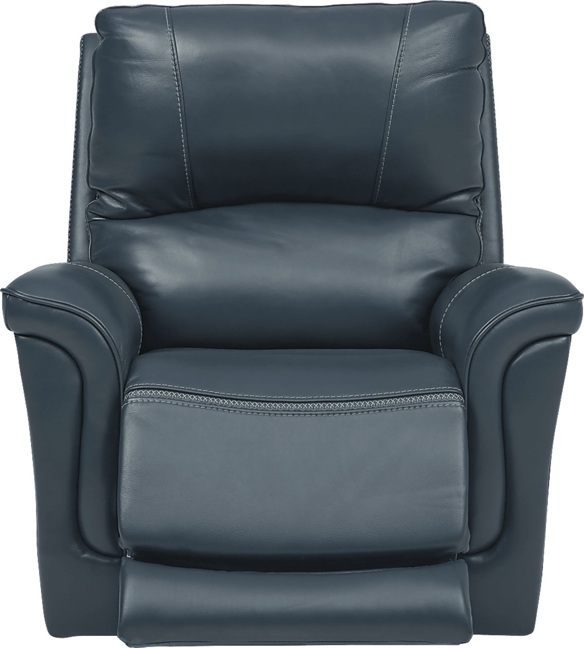 Castmore Navy Blue Leather Triple Power Recliner Rooms to Go