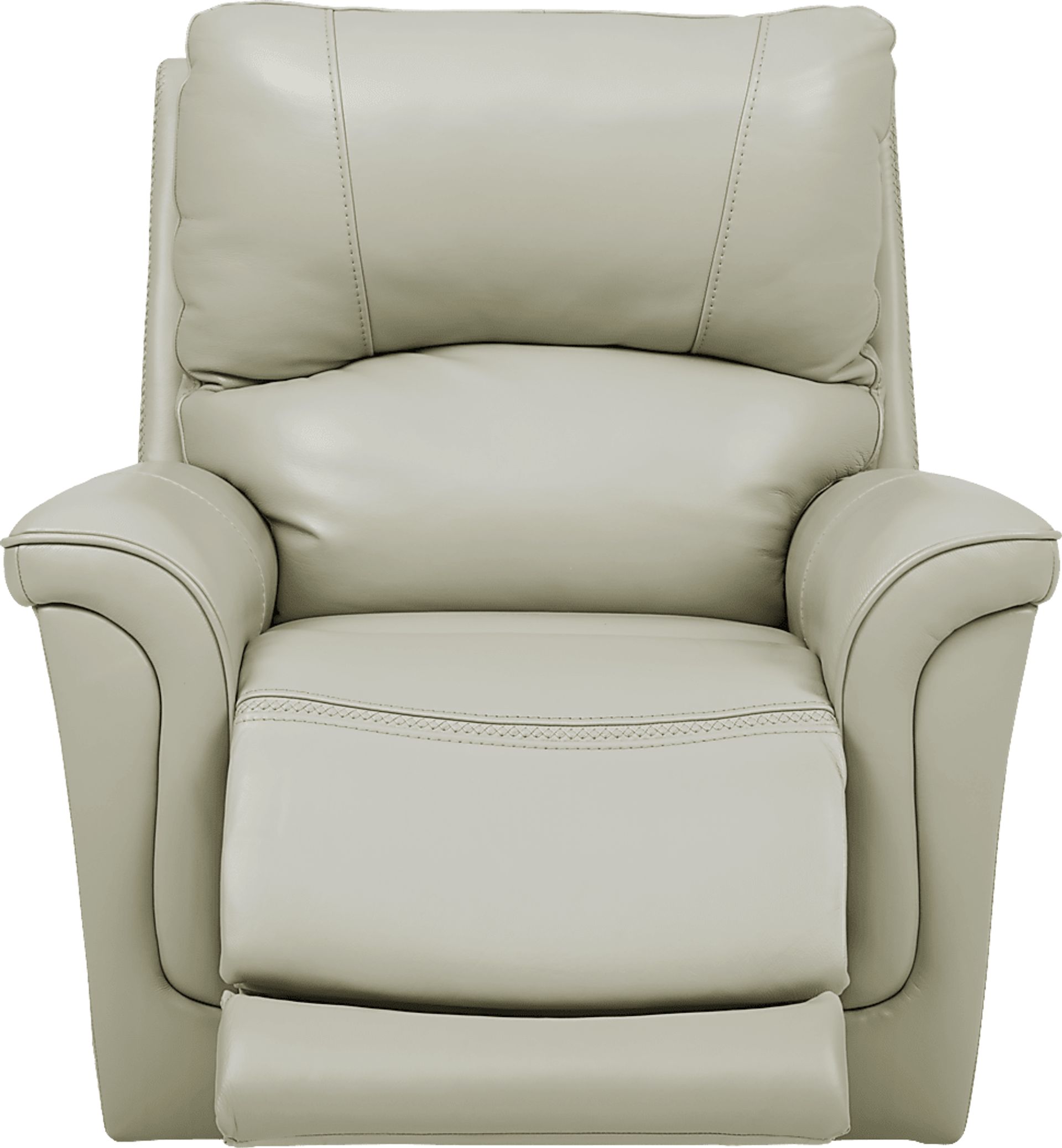 Castmore Stone Triple Power Leather Recliner - Image 2