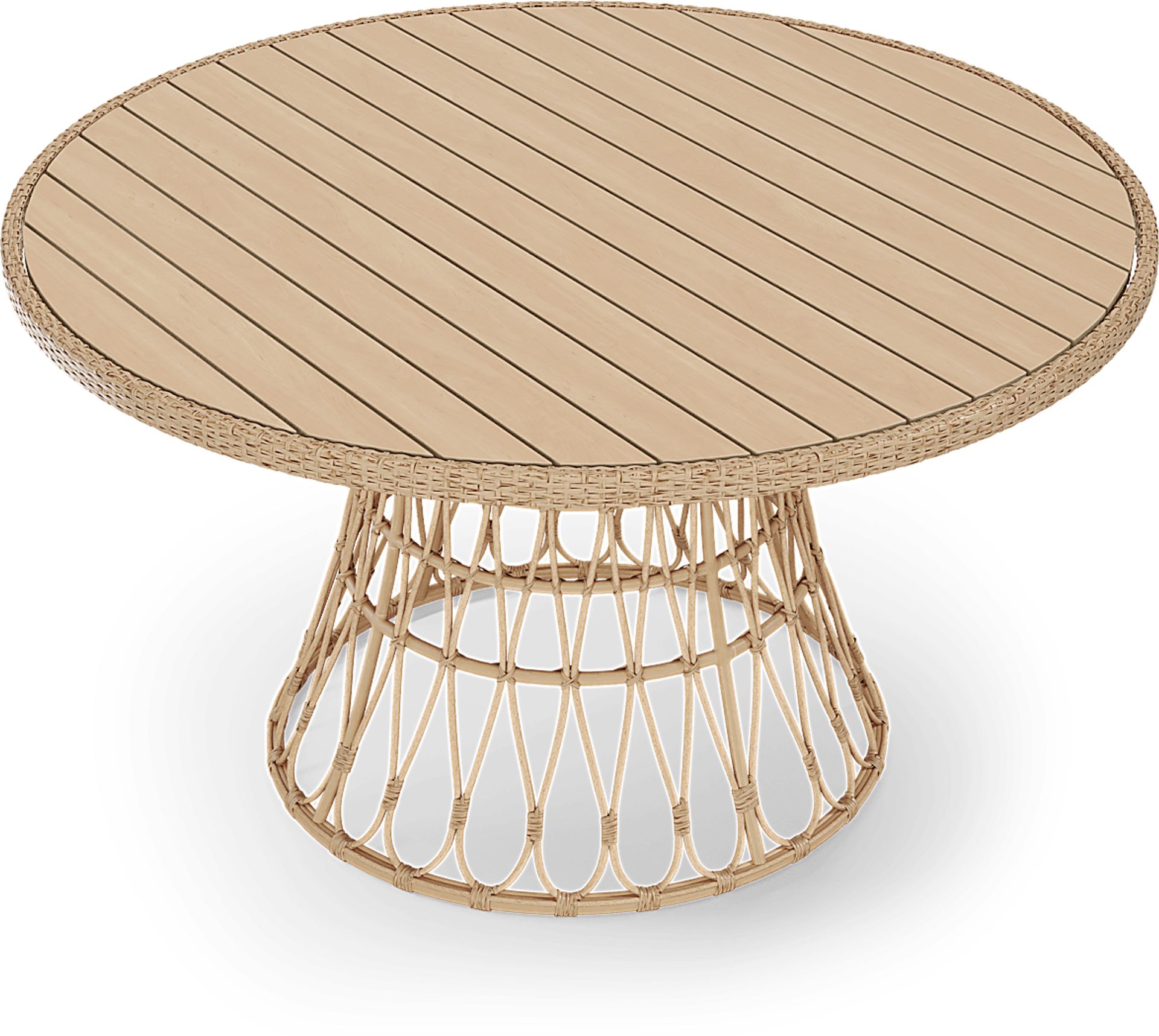 Catalina Natural 5 Pc Round Outdoor Dining Set - Image 4