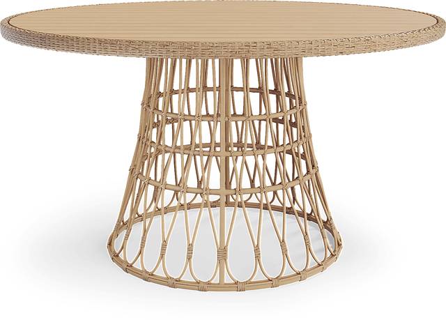 Catalina Natural 5 Pc Round Outdoor Dining Set - Thumbnail - Image 5