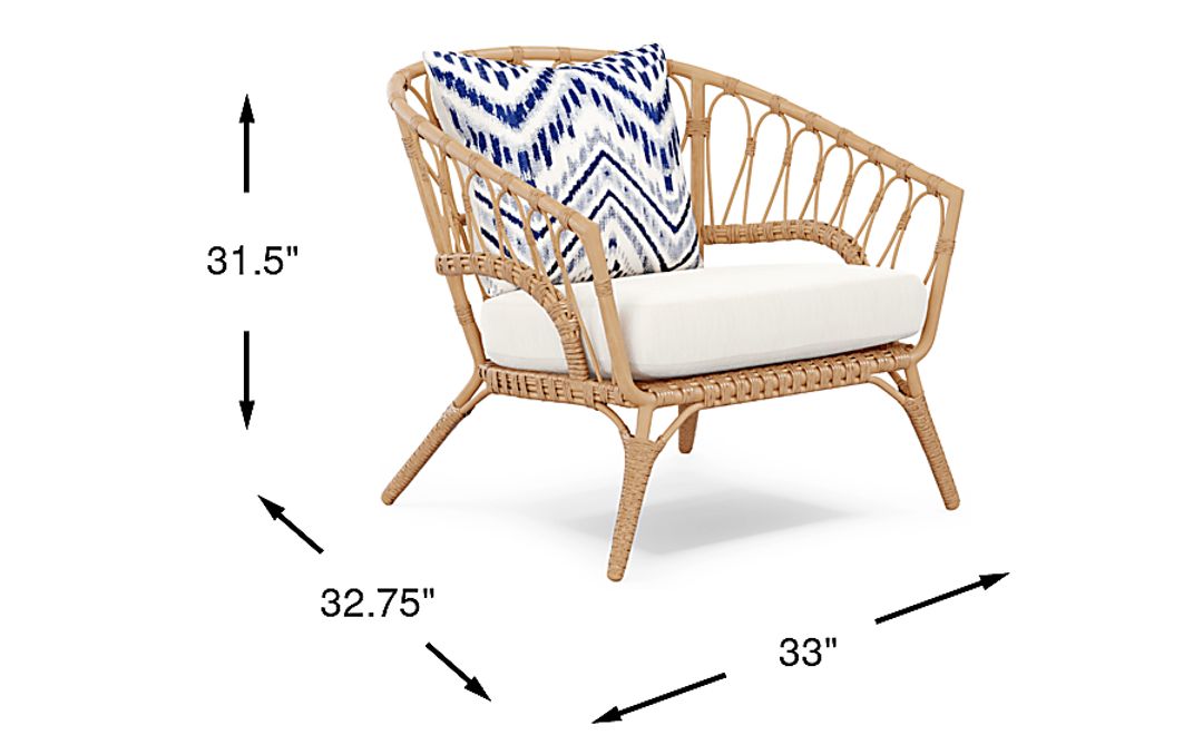 Catalina Natural Outdoor Club Chair