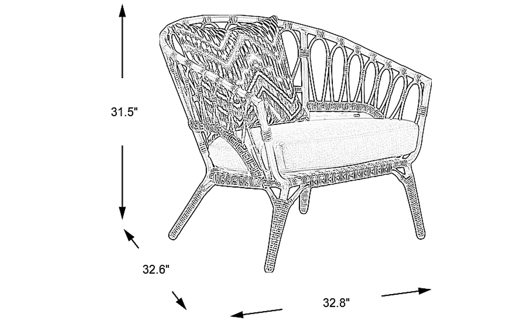 Catalina Natural Outdoor Club Chair