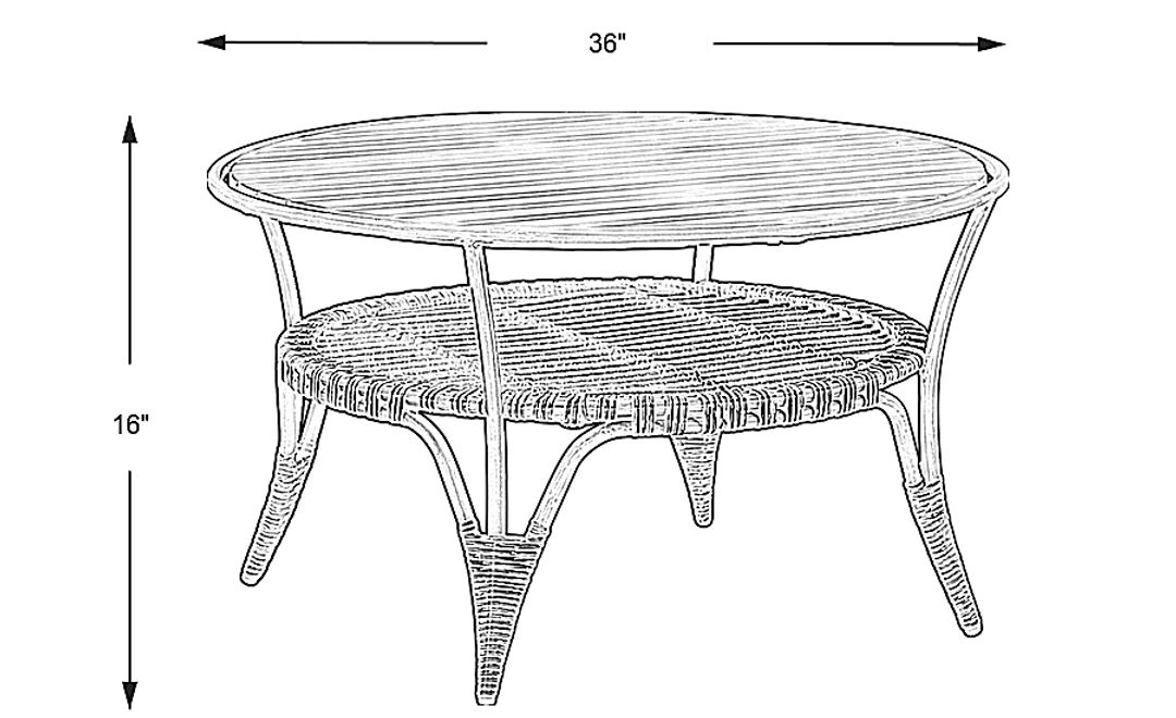 Catalina Natural Outdoor Cocktail Table