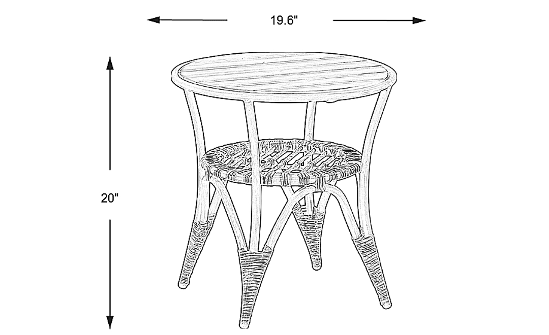 Catalina Natural Outdoor End Table
