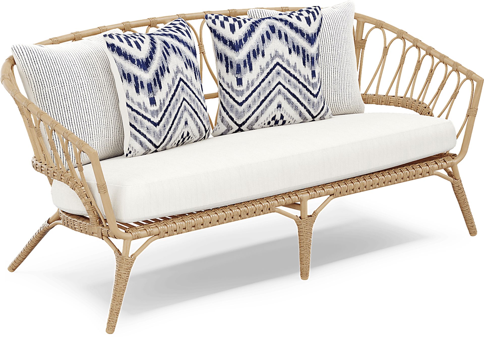 Catalina Natural 4 Pc Outdoor Seating Set - Image 3