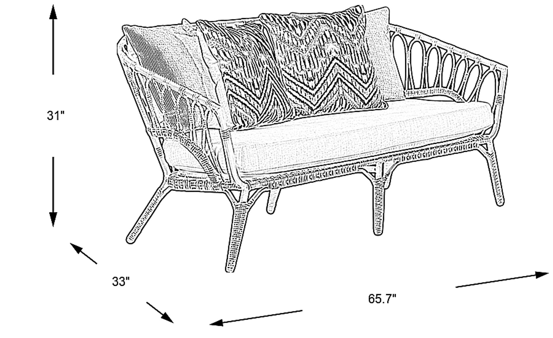 Dimension Image. Please refer to the Dimension Tab on this page for dimension details.