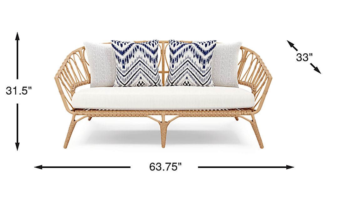 Catalina Natural Outdoor Loveseat