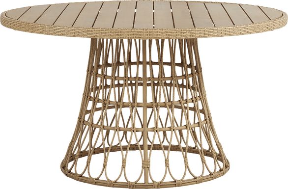 Catalina Natural 54 in. Round Outdoor Dining Table