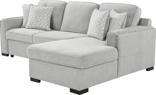 Catania Gray 2 Pc Sleeper Sectional - Thumbnail - Image 1