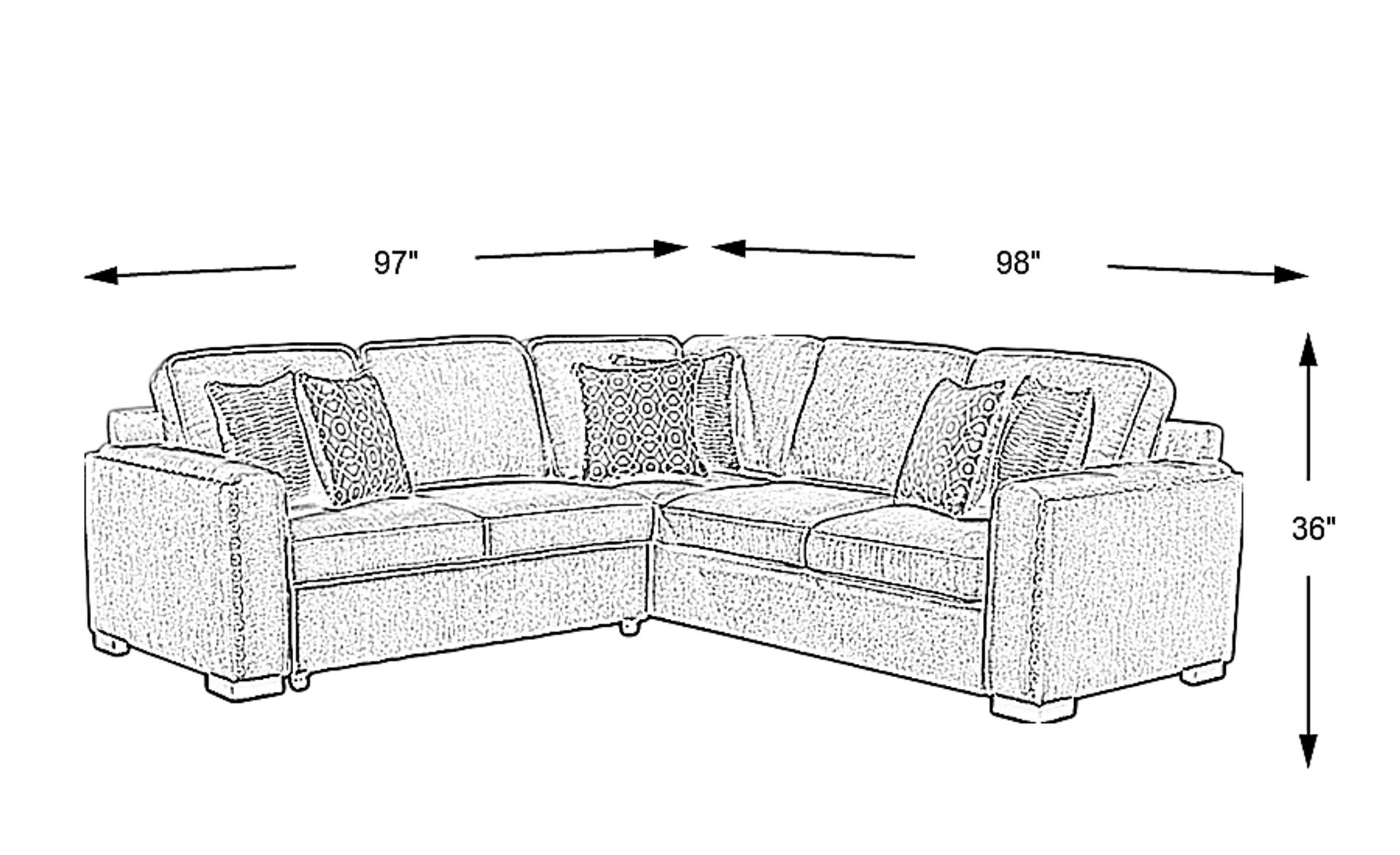 Dimension Image. Please refer to the Dimension Tab on this page for dimension details.